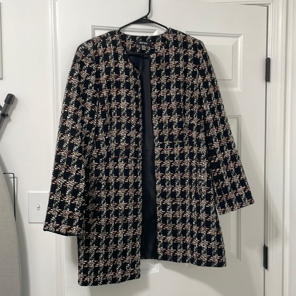 Nine West tweed long jacket